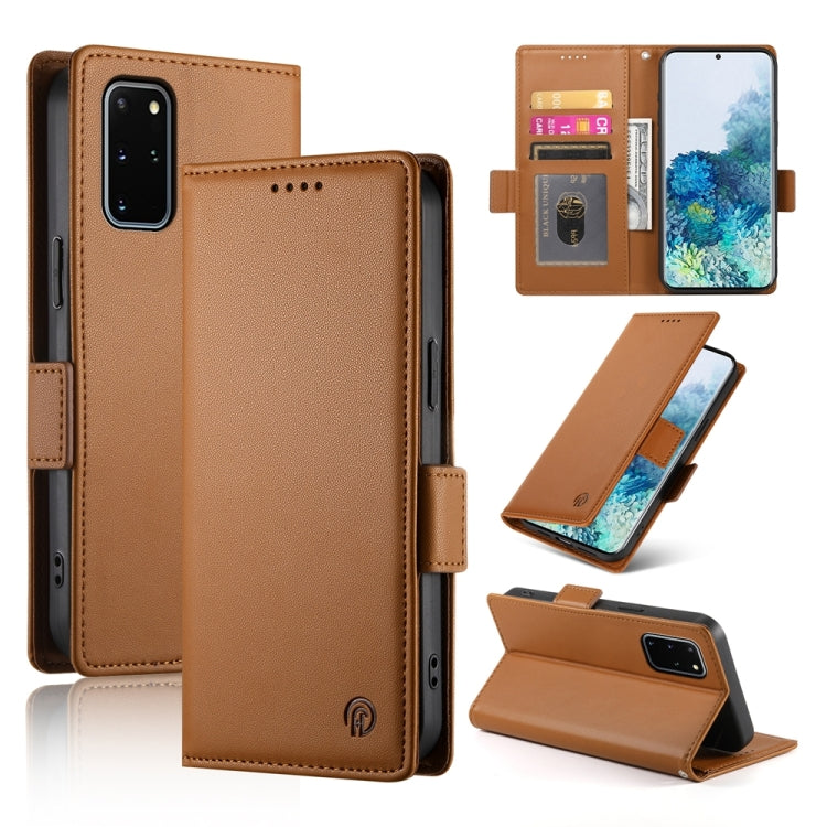 Side Buckle Magnetic Frosted Leather Phone Case, For Samsung Galaxy S20 FE 5G, For Samsung Galaxy S20 Ultra 5G, For Samsung Galaxy S20+ 5G
