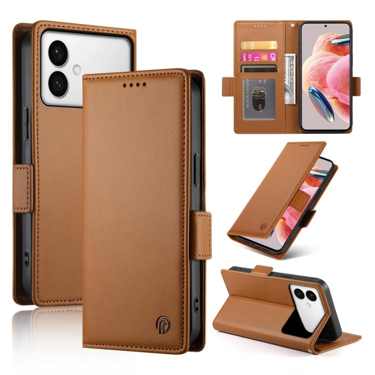 Side Buckle Magnetic Frosted Leather Phone Case, For Galaxy S26 FE 5G, For Samsung Galaxy S26+ 5G, For Samsung Galaxy S26 Edge 5G