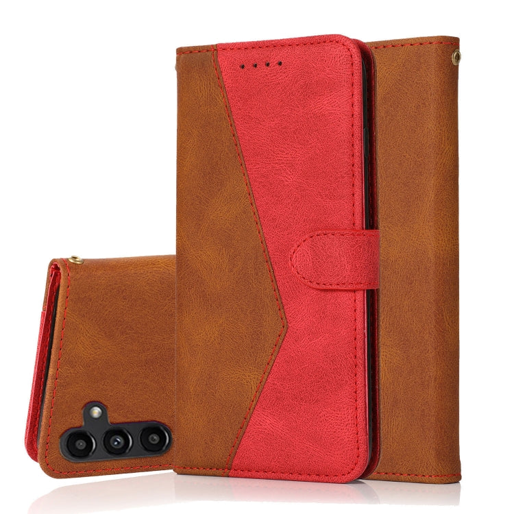 Dual-color Stitching Leather Phone Case, For Samsung Galaxy S25 5G, For Samsung Galaxy S25+ 5G, For Samsung Galaxy S25 Ultra 5G, For Samsung Galaxy S24 FE 5G