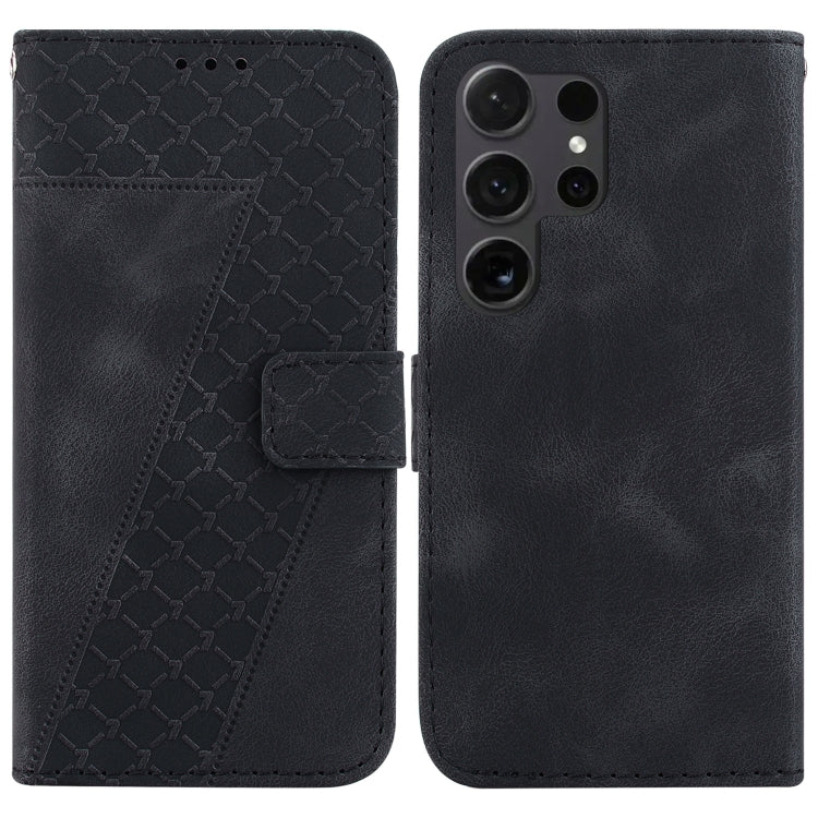 Seven-shaped Embossed Leather Phone Case, For Samsung Galaxy S25 Edge 5G, For Samsung Galaxy S25 5G, For Samsung Galaxy S25+ 5G, For Samsung Galaxy S25 Ultra 5G