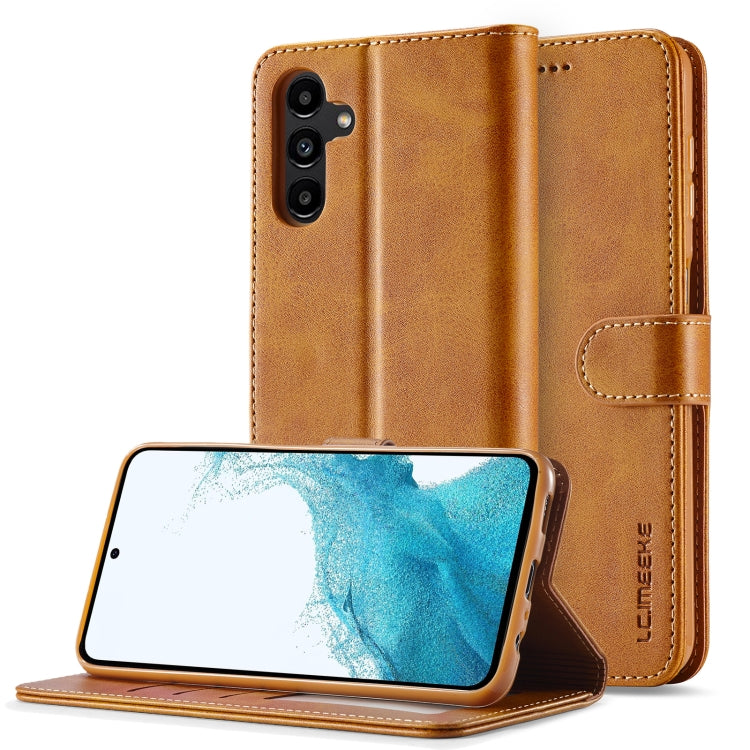 LC.IMEEKE Calf Texture Leather Phone Case, For Samsung Galaxy S24 FE 5G