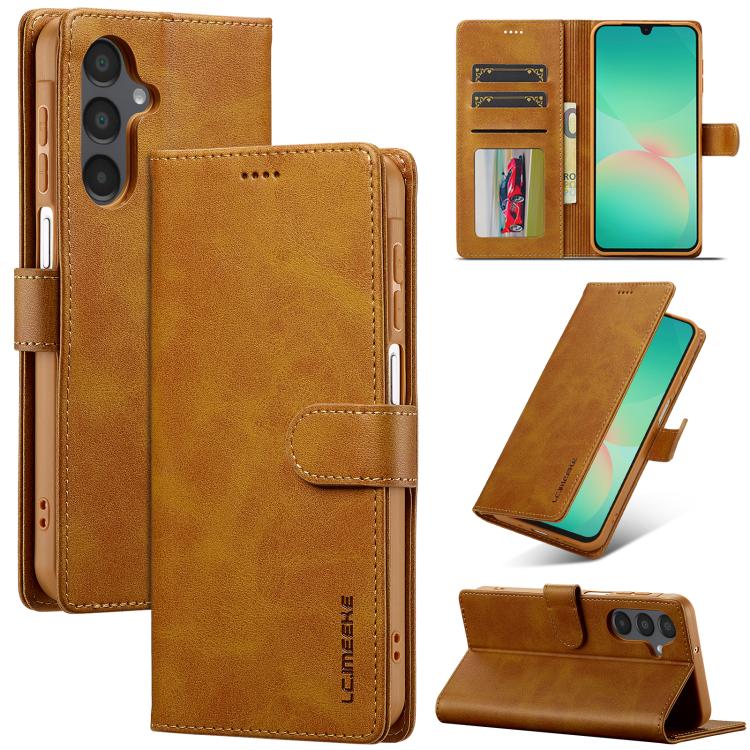 LC.IMEEKE Calf Texture Leather Phone Case, For Samsung Galaxy S26+ 5G, For Samsung Galaxy S26 Ultra 5G, For Samsung Galaxy S26 5G, For Samsung Galaxy S25 FE 5G