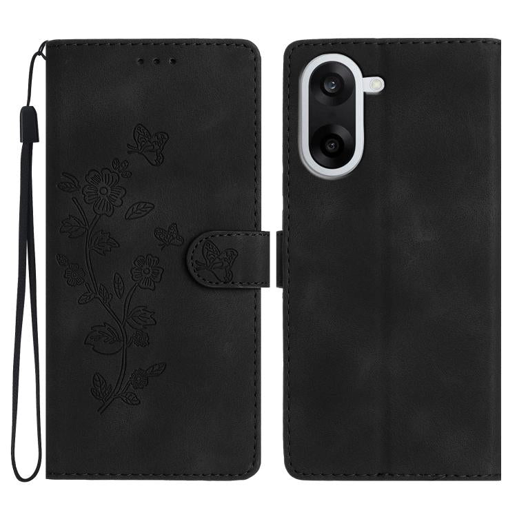 Flower Butterfly Embossing Pattern Leather Phone Case, For OnePlus Ace 6, For OnePlus 15, For OnePlus Nord 5, For OnePlus Nord CE5