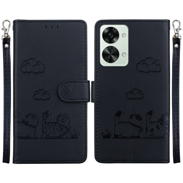 Cute Cats RFID Leather Phone Case, For OnePlus Nord CE 3 Lite, For OnePlus Nord 3, For OnePlus Nord N20 SE 4G, For OnePlus Nord 2T
