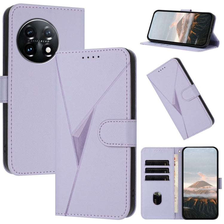 Triangle Pattern Buckle Clasp Leather Phone Case, For OnePlus 12, For OnePlus Nord 3, For OnePlus 11