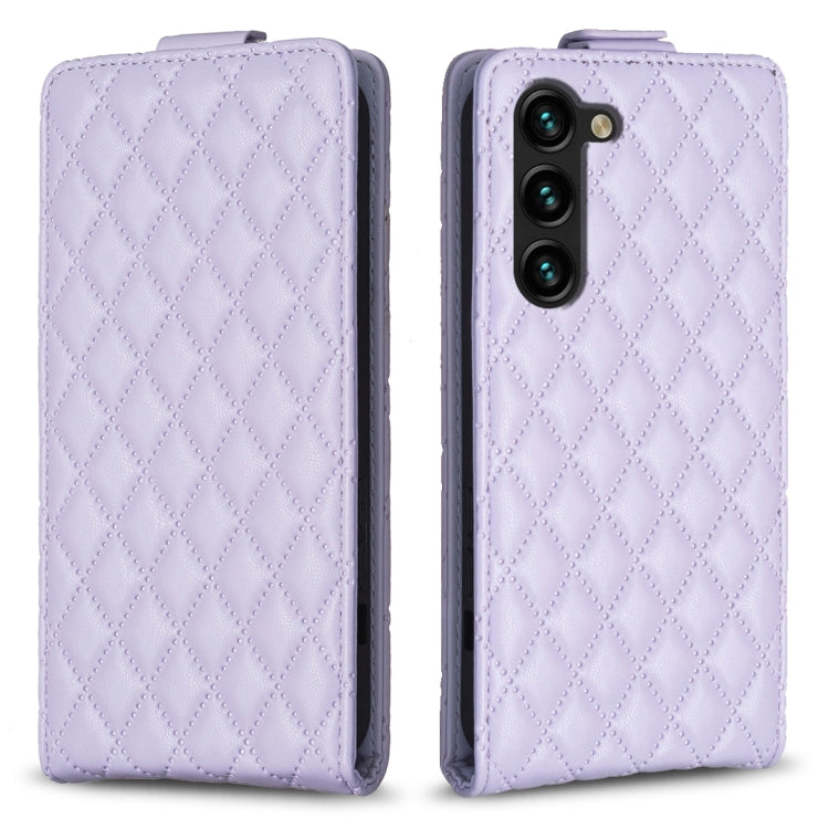 Diamond Lattice Vertical Flip Leather Phone Case, For Samsung Galaxy S25 5G, For Samsung Galaxy S25+ 5G