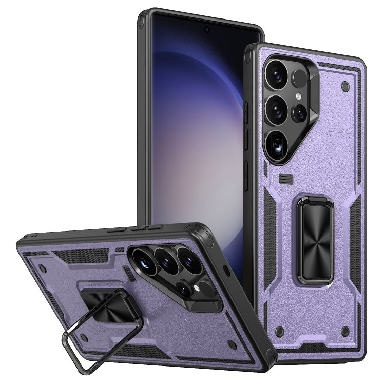 Ring Holder PC Hybrid TPU Phone Case, For Samsung Galaxy S24 5G, For Samsung Galaxy S23 FE 5G, For Samsung Galaxy S23 Ultra 5G