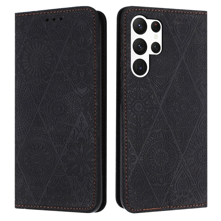 Ethnic Embossed Adsorption Leather Phone Case, For Samsung Galaxy S25 FE 5G, For Samsung Galaxy S25 5G, For Samsung Galaxy S25+ 5G, For Samsung Galaxy S25 Ultra 5G