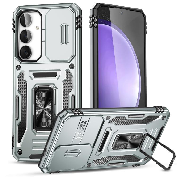 Armor PC Hybrid TPU Camera Shield Phone Case, For Samsung Galaxy S26 Ultra 5G, For Samsung Galaxy S26 5G, For Samsung Galaxy S25 FE 5G