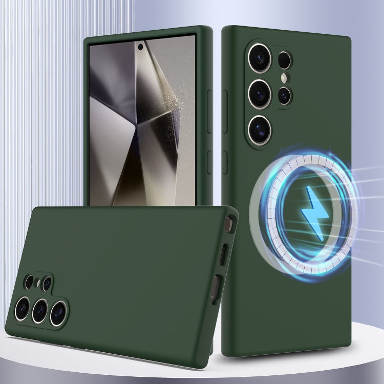 Shockproof Silicone Magsafe Phone Case, For Samsung Galaxy S25 Edge 5G, For Samsung Galaxy S25 5G, For Samsung Galaxy S25+ 5G, For Samsung Galaxy S25 Ultra 5G, For Samsung Galaxy S24 FE 5G, For Samsung Galaxy S24 Ultra 5G