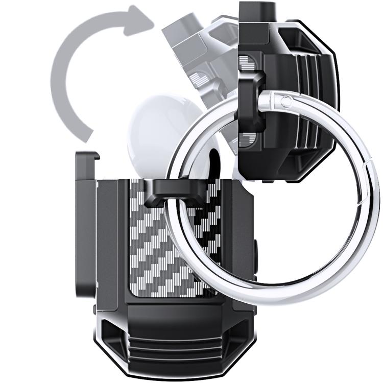 Non-slip TPU+PC Shockproof Earphones Case with Hook, For AirPods 3, For AirPods Pro, For AirPods 1 / 2