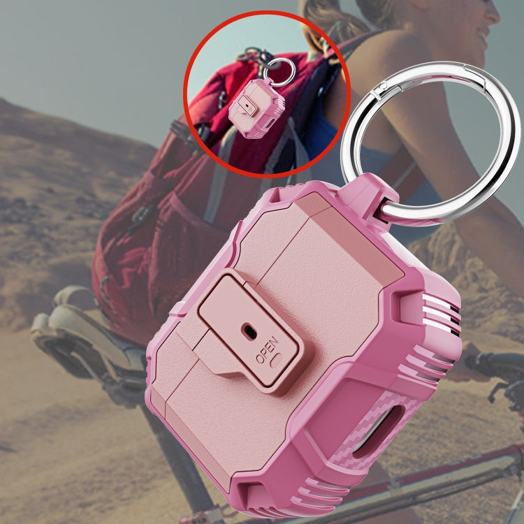 TPU + PC Shockproof Earphones Case with Hook, For AirPods Pro 3, For AirPods 4