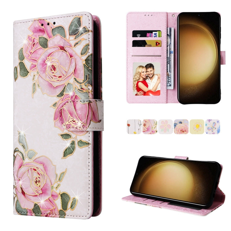 Bronzing Painting RFID Leather Phone Case, For Galaxy S26 FE 5G, For Galaxy S25 FE 5G, For Galaxy S25 5G, For Galaxy S25+ 5G