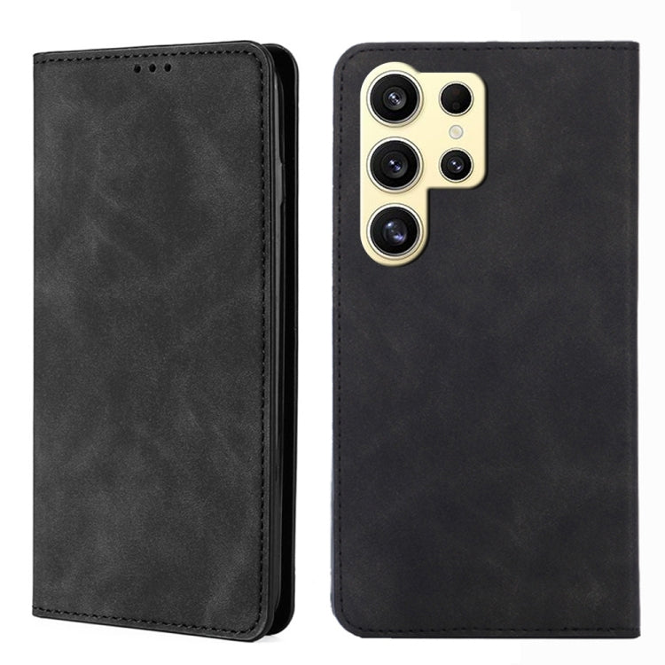 Skin Feel Magnetic Leather Phone Case, For Samsung Galaxy S25+ 5G, For Samsung Galaxy S25 Ultra 5G