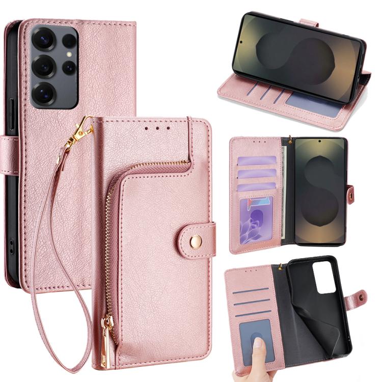Zipper Bag Leather Phone Case, For Samsung Galaxy S26+ 5G, For Samsung Galaxy S26 Ultra 5G, For Samsung Galaxy S26 5G, For Samsung Galaxy S25 5G, For Samsung Galaxy S25+ 5G, For Samsung Galaxy S25 Ultra 5G