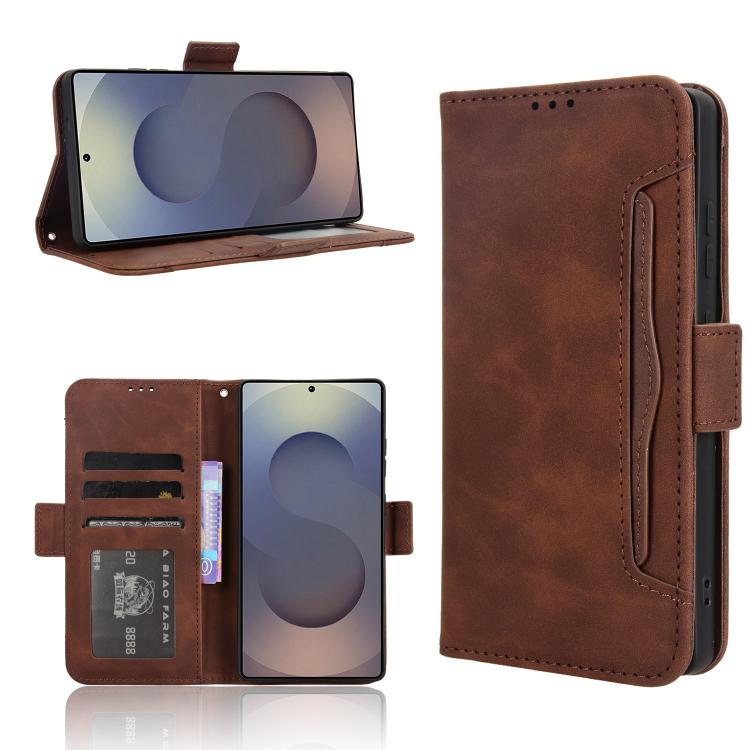 Skin Feel Calf Texture Card Slots Leather Phone Case, For Samsung Galaxy S25 Edge 5G, For Samsung Galaxy S25 5G, For Samsung Galaxy S25+ 5G, For Samsung Galaxy S25 Ultra 5G