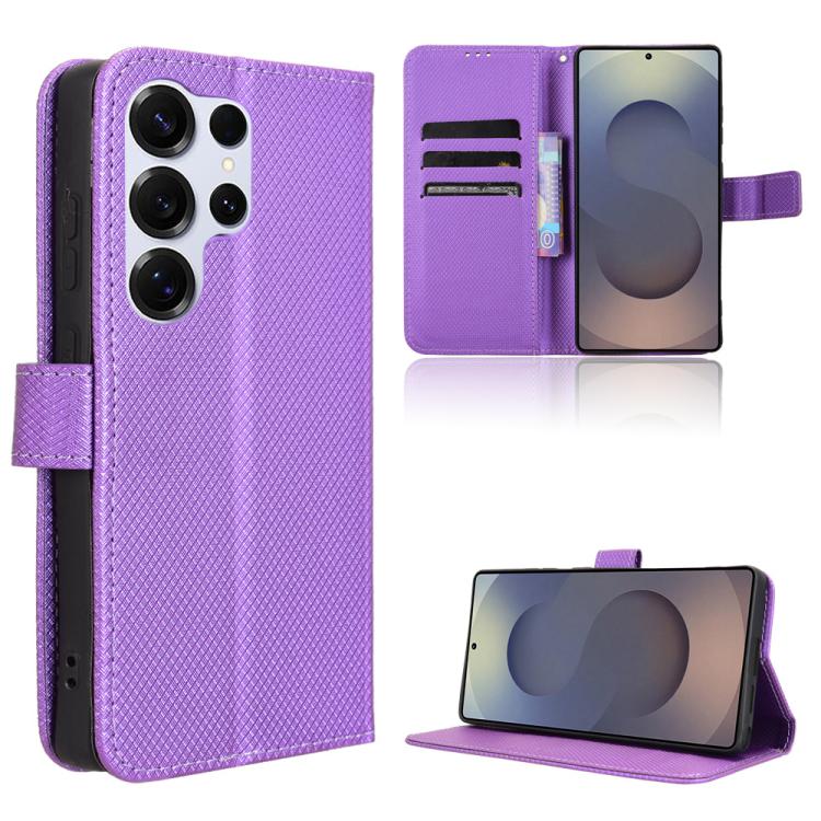 Diamond Texture Leather Phone Case, For Samsung Galaxy S25 Edge 5G, For Samsung Galaxy S25 5G, For Samsung Galaxy S25+ 5G, For Samsung Galaxy S25 Ultra 5G