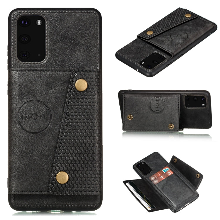 Double Buckle PU + TPU Shockproof Magnetic Protective Case with Card Slot & Holder, For Samsung Galaxy Note 20, For Samsung Galaxy Note 20 Ultra, For Xiaomi Redmi 9A, For Xiaomi Redmi 9C