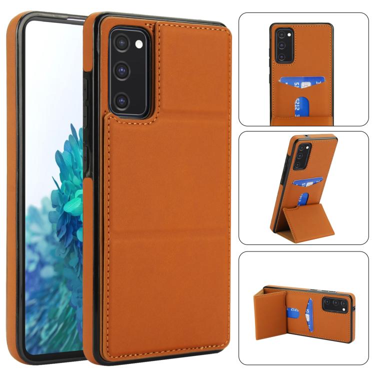 Tri-fold Holder Leather Phone Case with Card Slot, For Samsung Galaxy S23 Ultra 5G, For Samsung Galaxy S23+ 5G, For Samsung Galaxy S23 5G, For Samsung Galaxy S20 FE