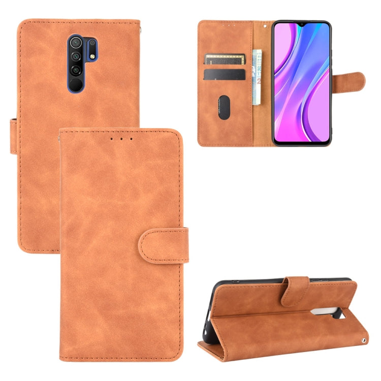 Solid Color Skin Feel Magnetic Buckle Horizontal Flip Calf Texture PU Leather Case with Holder & Card Slots & Wallet, For Xiaomi Mi Note 10 Lite, For Xiaomi Redmi 9