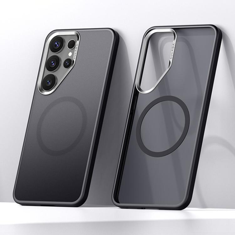 SULADA Light Sand MagSafe Magnetic PC Hybrid TPU Phone Case, For Samsung Galaxy S25 5G, For Samsung Galaxy S25+ 5G, For Samsung Galaxy S25 Ultra 5G