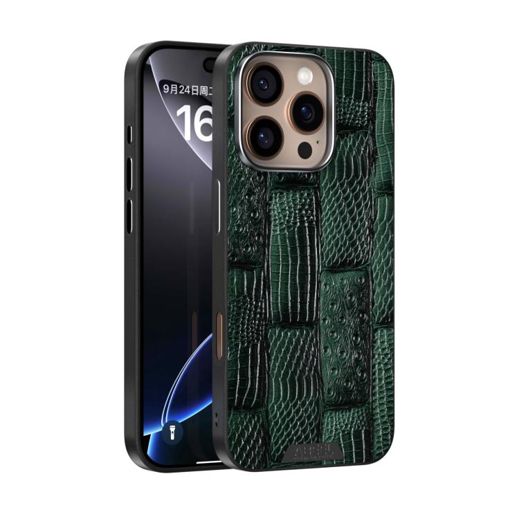 ABEEL Beast Pattern 6D Micro-Embossed MagSafe Genuine Leather Phone Case, For iPhone 17 Pro Max, For iPhone 17 Pro, For iPhone 17, For iPhone Air, For iPhone 16e, For iPhone 16 Pro Max