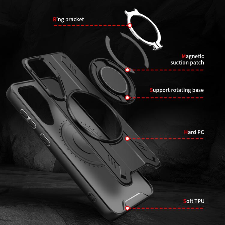 Rotating Ring Holder Magnetic MagSafe Phone Case, For Samsung Galaxy S21 5G, For Samsung Galaxy S21+ 5G, For Samsung Galaxy S21 Ultra 5G