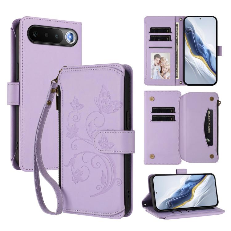 Butterfly Love Flower Multi-card Zipper Wallet Leather Phone Case, For Realme P4 Power 4G, For Realme Note 80 4G Global, For Realme 16 5G Global