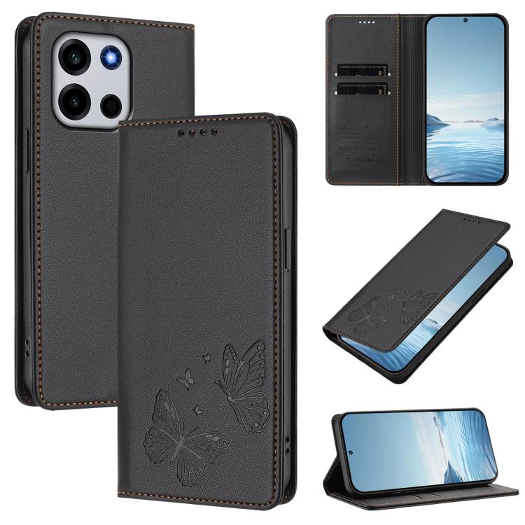 Strong Magnetic Dual Butterfly RFID Vegan Leather Phone Case, For OnePlus Turbo 6X Pro 5G, For OnePlus Turbo 6 / Turbo 6V