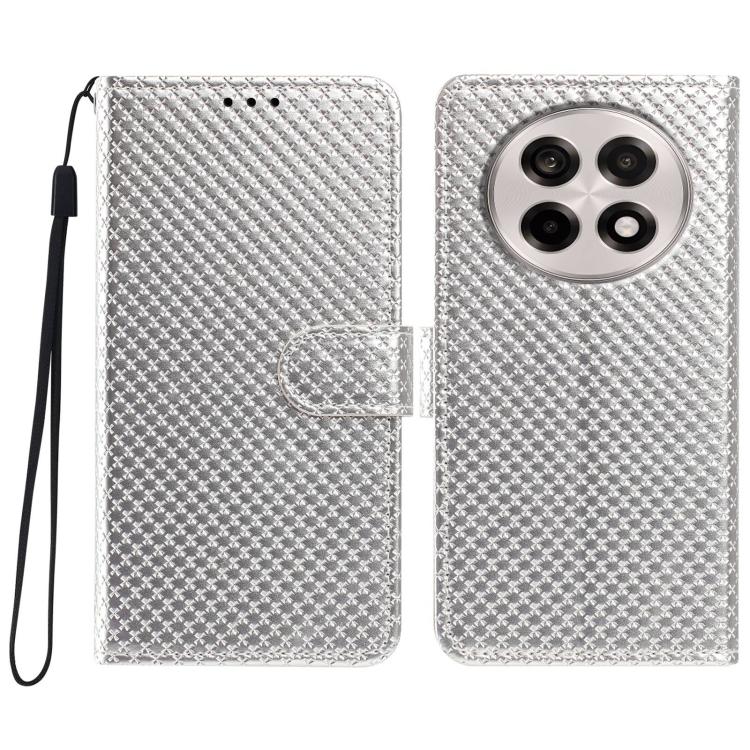 Mirrored Buckle Vegan Leather Phone Case with Small Black Cord, For OnePlus Nord CE5 5G Global, For OnePlus Ace 5
