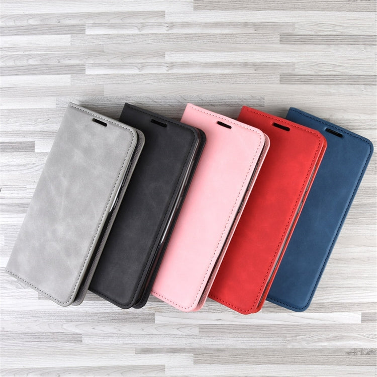 For OnePlus 8T Retro-skin Business Magnetic Suction Leather Case with Holder & Card Slots & Wallet, For OnePlus 8T