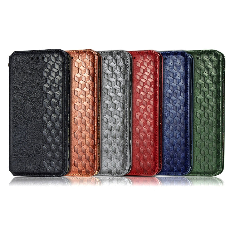 Cubic Grid Pressed Horizontal Flip Magnetic PU Leather Case with Holder & Card Slots & Wallet, For OnePlus 8T, For Xiaomi Mi 10T / Redmi K30S, For Samsung Galaxy A21 (JP Version), For Nokia 2.4