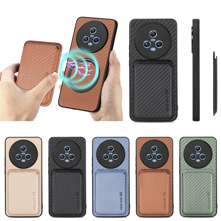Carbon Fiber Leather Card Magsafe Magnetic Phone Case, For Honor Magic5, For Honor X7A, For Honor X9A, For Xiaomi Poco X4 Pro 5G
