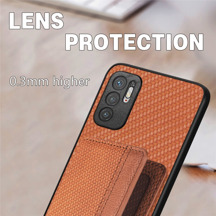 Carbon Fiber Magnetic Card Bag Phone Case, For Xiaomi Redmi Note 10 5G, For Xiaomi Redmi Note 12 5G Global, For OPPO A74 5G
