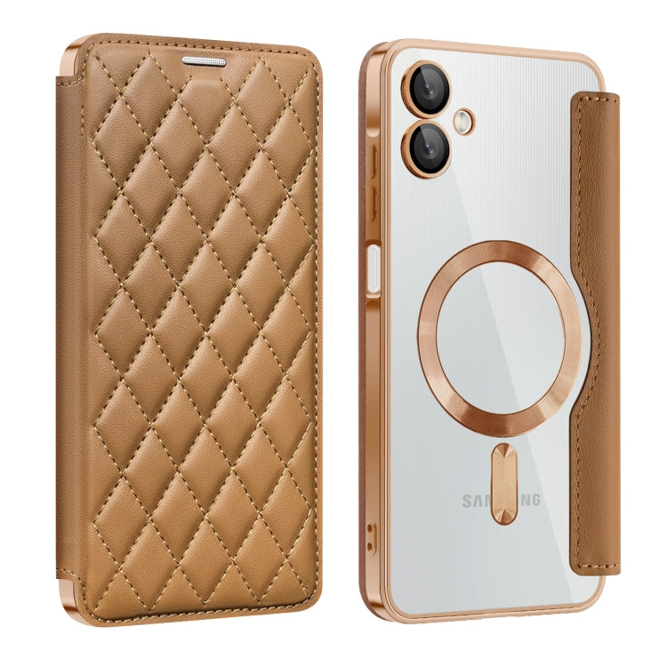 Shield MagSafe RFID Anti-theft Rhombus Leather Phone Case, For Samsung Galaxy S25 Ultra 5G, For Samsung Galaxy A16 5G, For Samsung Galaxy A06 4G