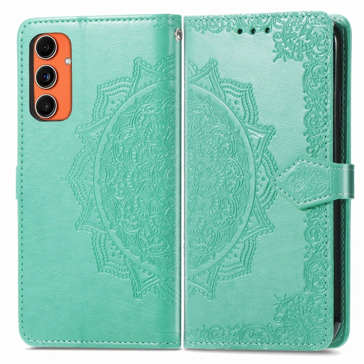 Mandala Flower Embossed Leather Phone Case