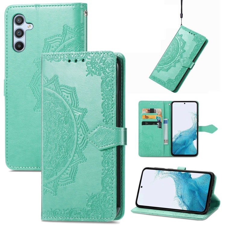 Mandala Flower Embossed Leather Phone Case, For Samsung Galaxy A57 5G, For Samsung Galaxy A37 5G, For Samsung Galaxy S25 Edge 5G, For Samsung Galaxy A56 5G