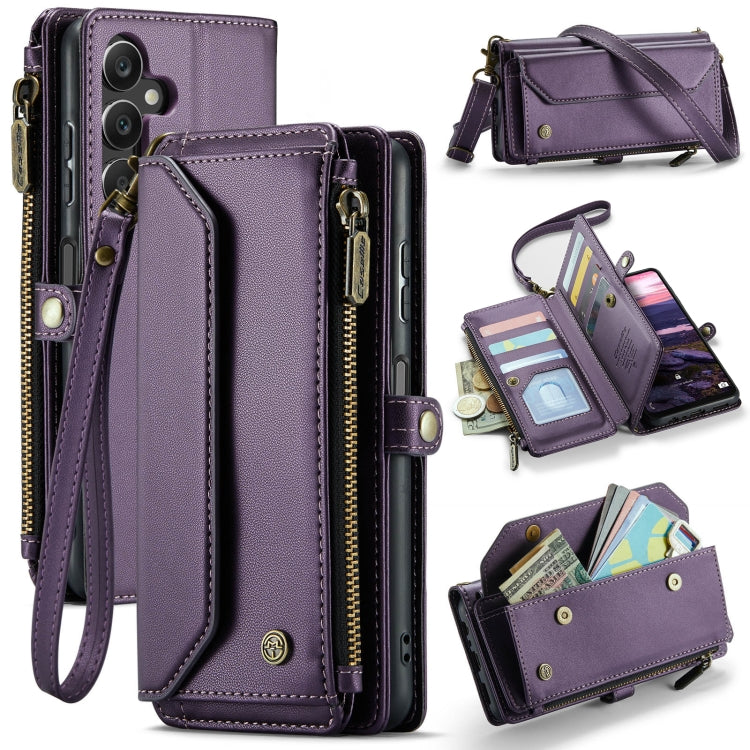 CaseMe C36 Card Slots Zipper Wallet RFID Anti-theft Leather Phone Case, For Samsung Galaxy S25 5G, For Samsung Galaxy S25+ 5G, For Samsung Galaxy S25 Ultra 5G, For Samsung Galaxy A16 5G