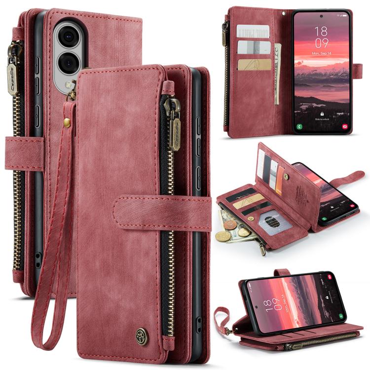 CaseMe C30 Card Slots Zipper Wallet Leather Phone Case, For Galaxy A57 5G, For Galaxy A37 5G, For Galaxy S25 FE 5G, For Galaxy A17 4G, For Galaxy Z Fold7, For Galaxy S25 Edge 5G