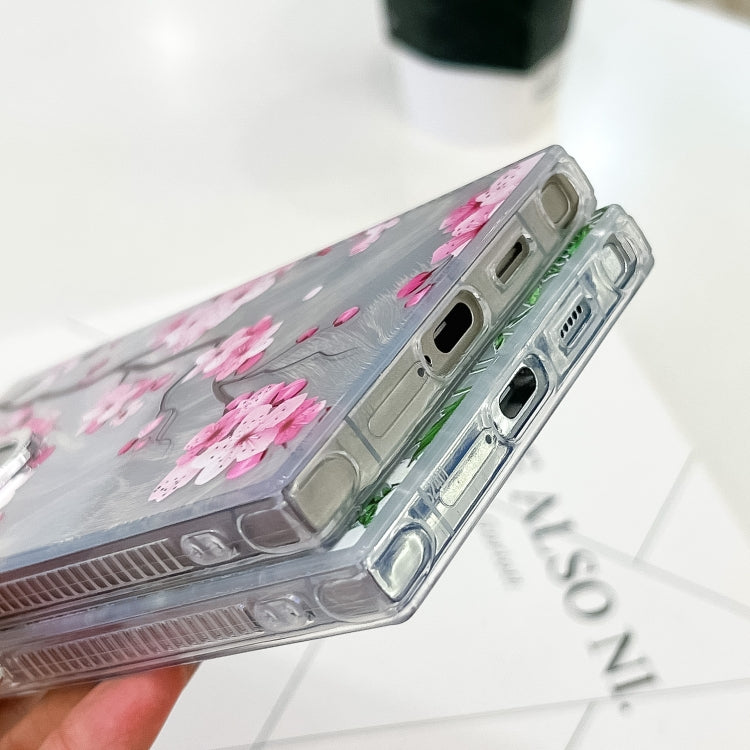 Electroplating Flowers Plants Texture TPU Phone Case, For Samsung Galaxy S24 Ultra 5G