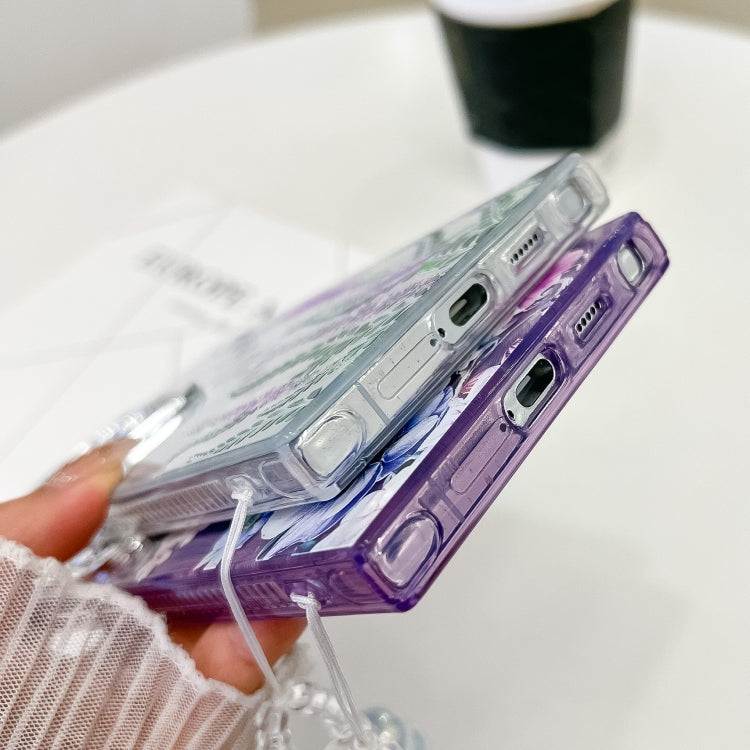 Electroplating Flowers Plants Texture Wristband TPU Phone Case, For Samsung Galaxy A36