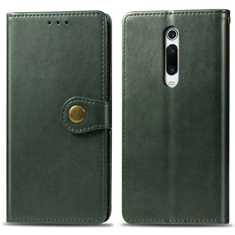 Retro Solid Color Leather Buckle Mobile Phone Protection Leather Case with Lanyard & Photo Frame & Card Slot & Wallet & Bracket Function for Xiaomi 9T / 9T Pro / Redmi K20 / Redmi K20 Pro, For Xiaomi 9T