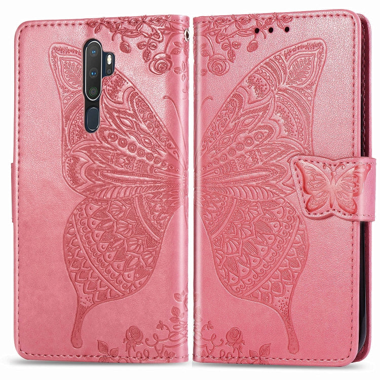 For OPPO A5(2020)/ A9(2020)Butterfly Love Flower Embossed Horizontal Flip Leather Case with Bracket Lanyard Card Slot Wallet, For OPPO A5 (2020)