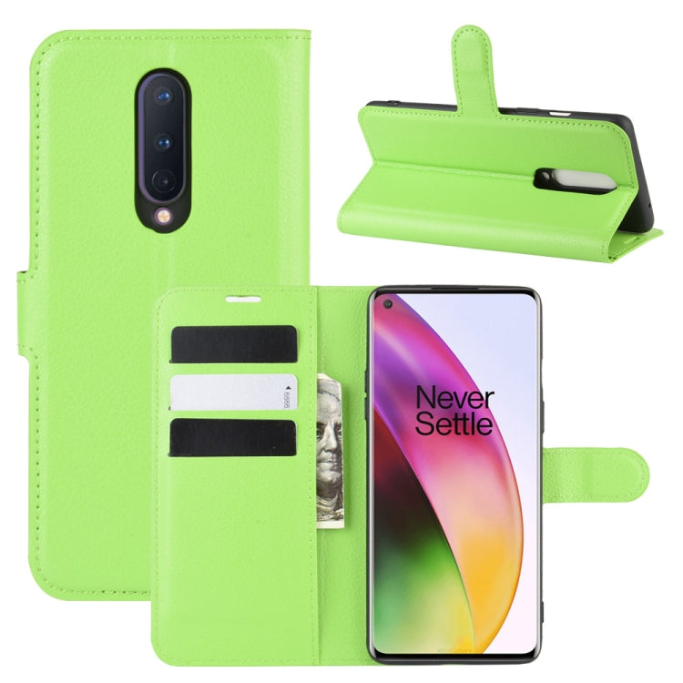 For OnePlus 8 Litchi Texture Horizontal Flip Protective Case with Holder & Card Slots & Wallet, For OnePlus 8
