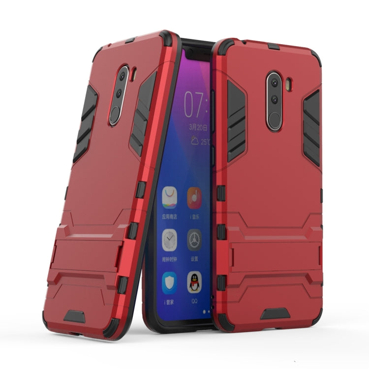 Shockproof PC + TPU Case for Xiaomi Pocophone F1, with Holder, Xiaomi Pocophone F1