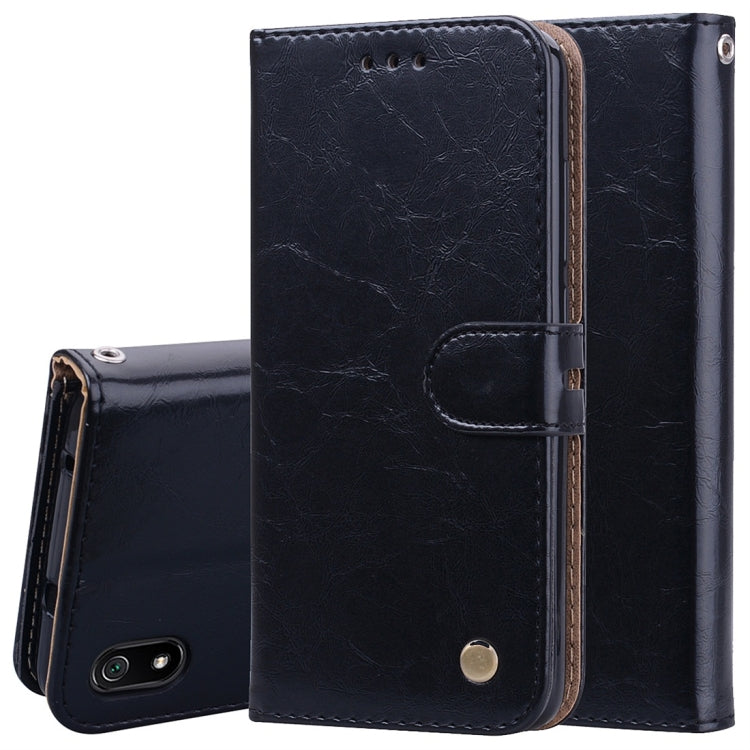 Business Style Oil Wax Texture Horizontal Flip Leather Case for Xiaomi Redmi 7A, with Holder & Card Slots & Wallet, For Xiaomi Redmi 7A