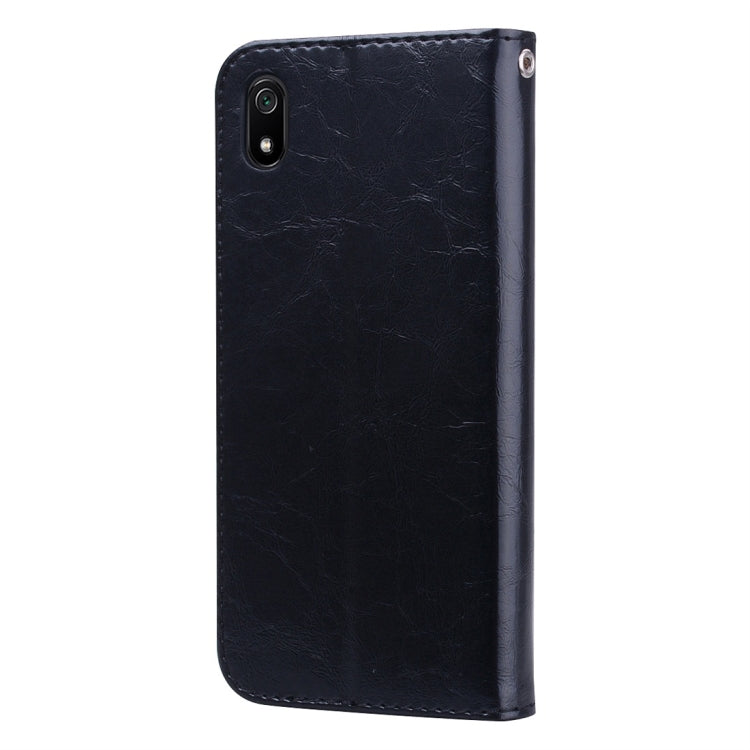 Business Style Oil Wax Texture Horizontal Flip Leather Case for Xiaomi Redmi 7A, with Holder & Card Slots & Wallet, For Xiaomi Redmi 7A