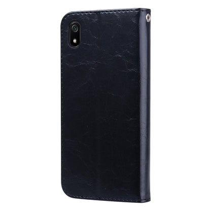 Business Style Oil Wax Texture Horizontal Flip Leather Case for Xiaomi Redmi 7A, with Holder & Card Slots & Wallet, For Xiaomi Redmi 7A