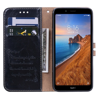 Business Style Oil Wax Texture Horizontal Flip Leather Case for Xiaomi Redmi 7A, with Holder & Card Slots & Wallet, For Xiaomi Redmi 7A
