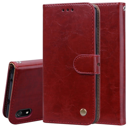 Business Style Oil Wax Texture Horizontal Flip Leather Case for Xiaomi Redmi 7A, with Holder & Card Slots & Wallet, For Xiaomi Redmi 7A
